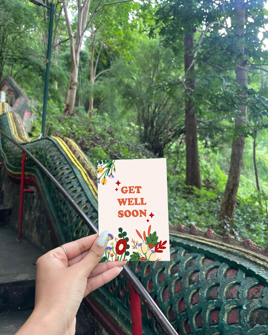 Floral Get Well Soon Card