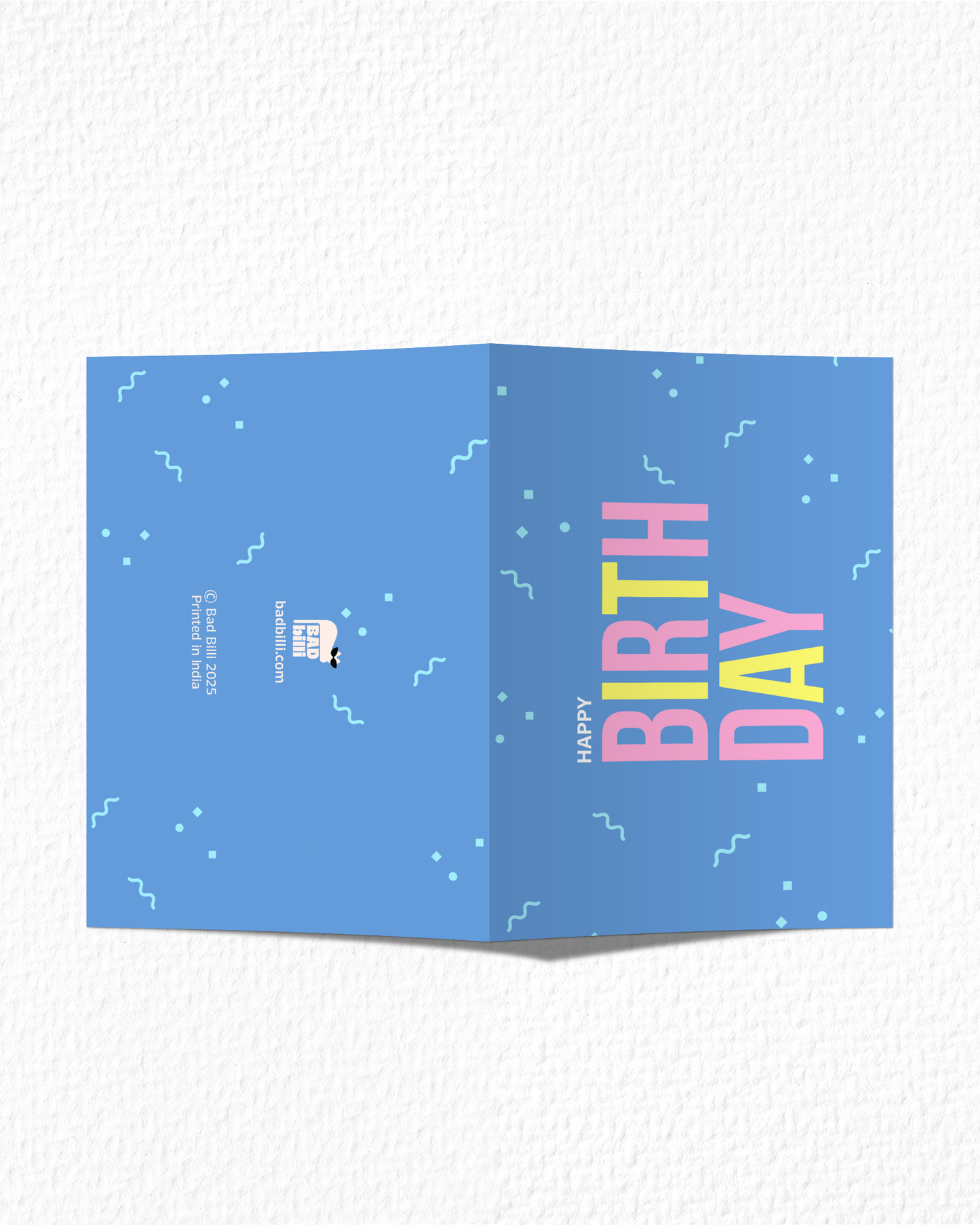 Bold Blue Birthday Card