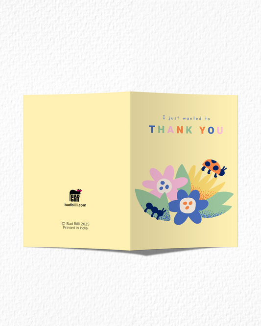 Yellow Floral Thank You Card