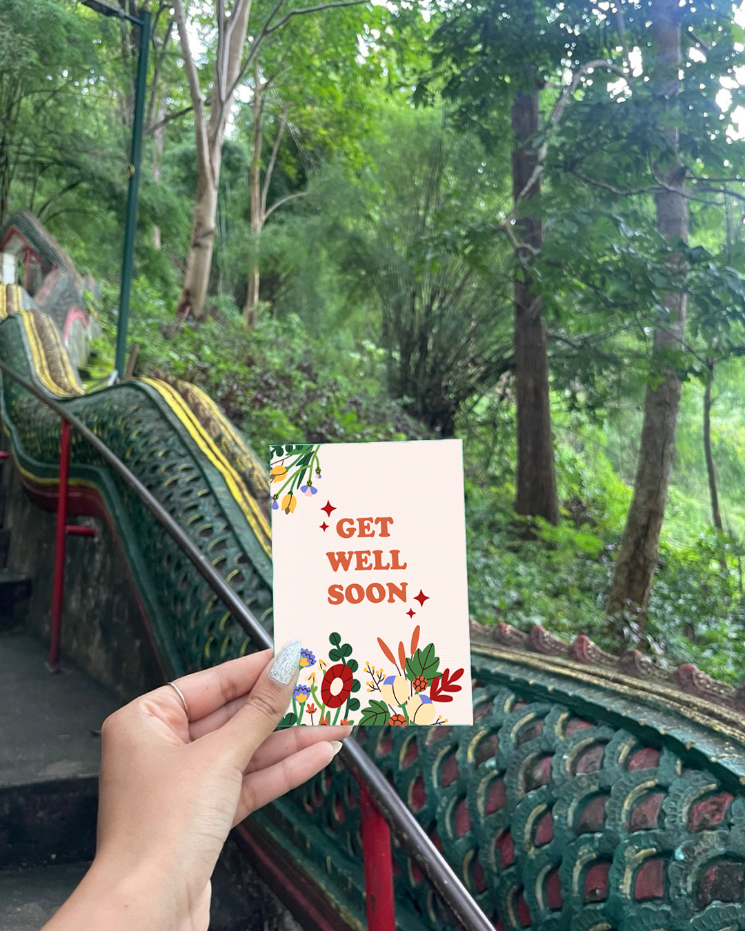 Floral Get Well Soon Card
