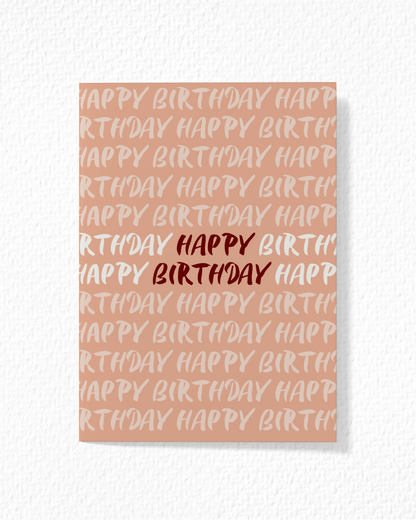 Happy Birthday Text Card