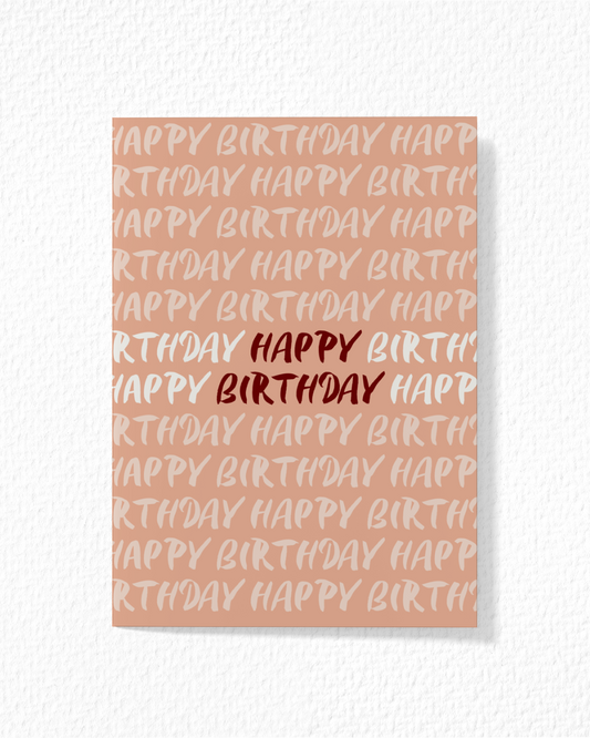 Happy Birthday Text Card