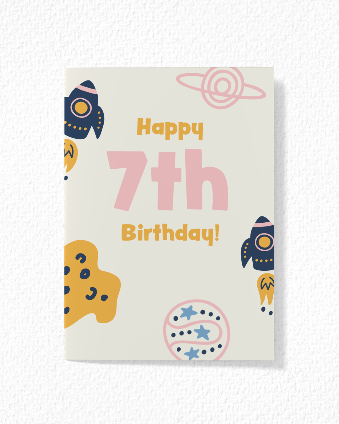 "Happy 7th Birthday" Card