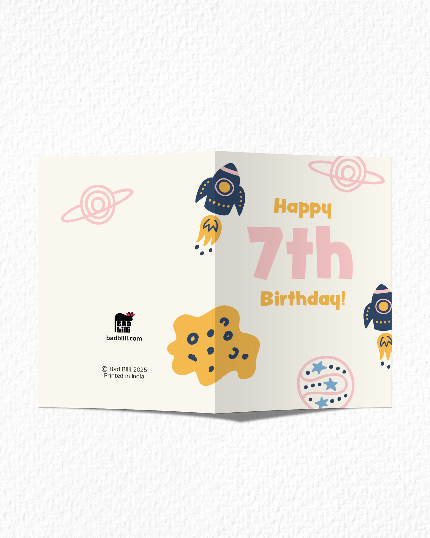"Happy 7th Birthday" Card