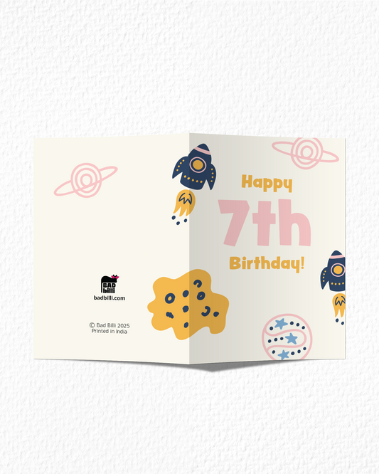 "Happy 7th Birthday" Card