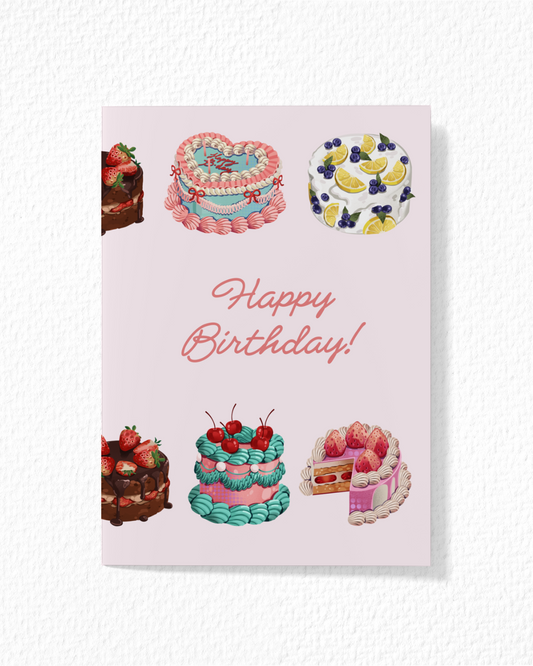 Assorted Cakes Birthday Card