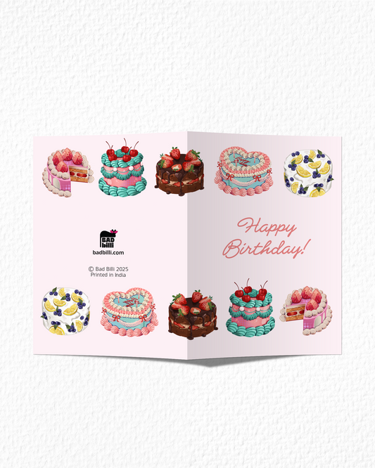 Assorted Cakes Birthday Card