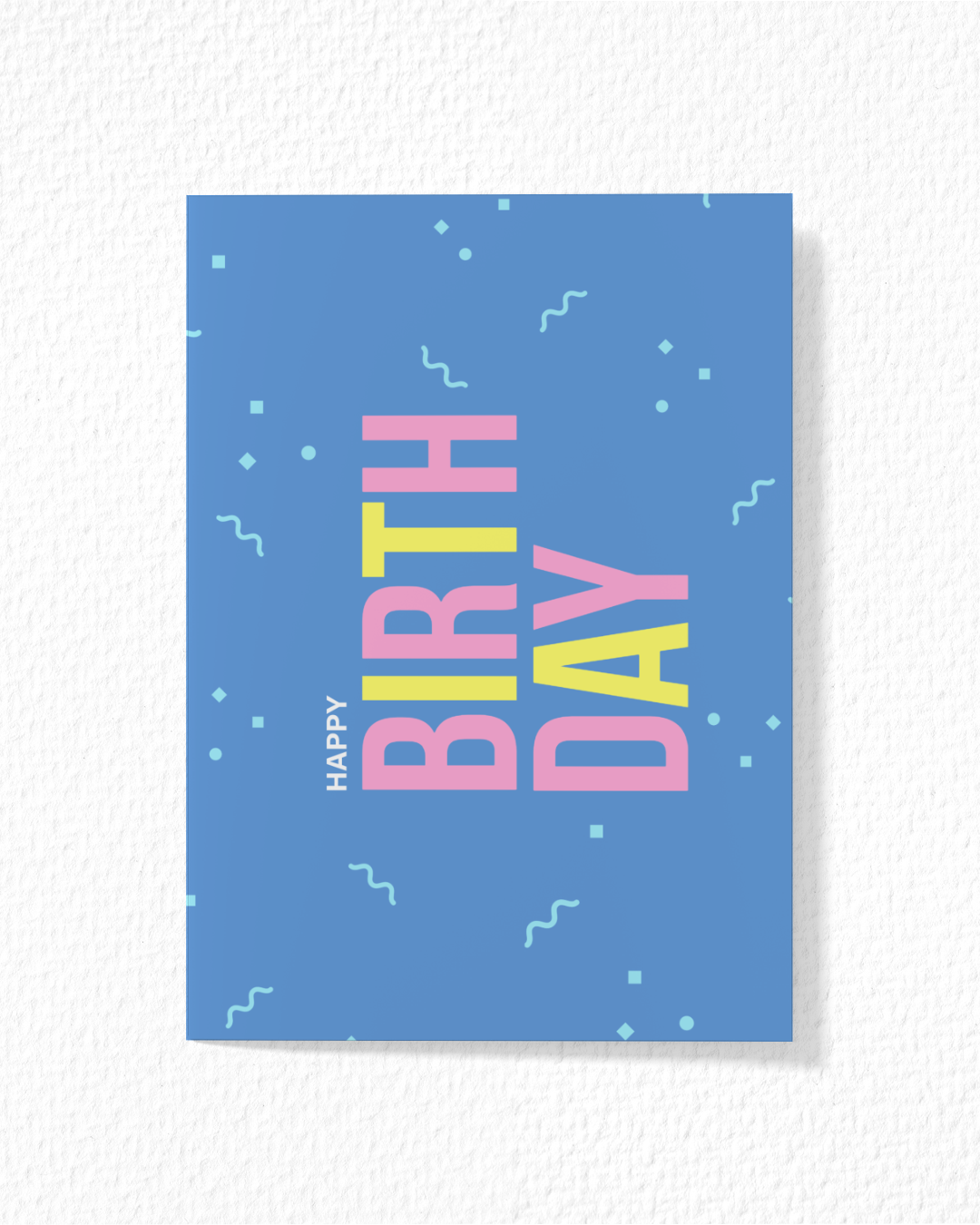 Bold Blue Birthday Card