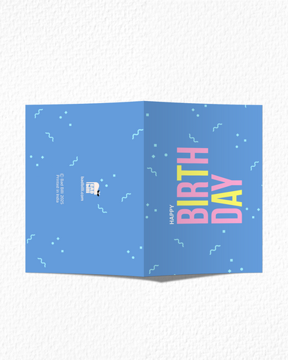 Bold Blue Birthday Card