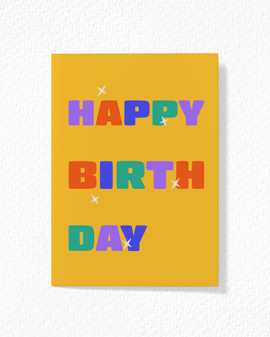 Bold Text Birthday Card