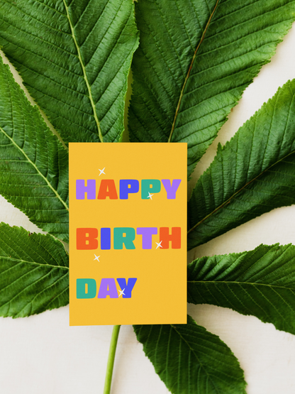 Bold Text Birthday Card