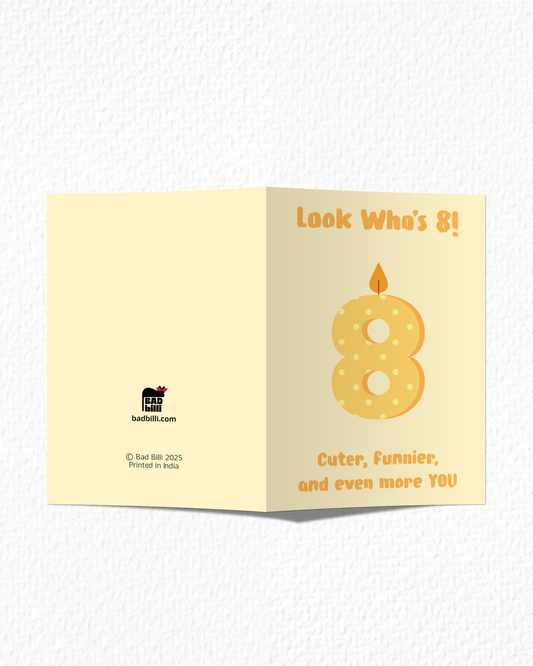 Happy 8th Birthday Card