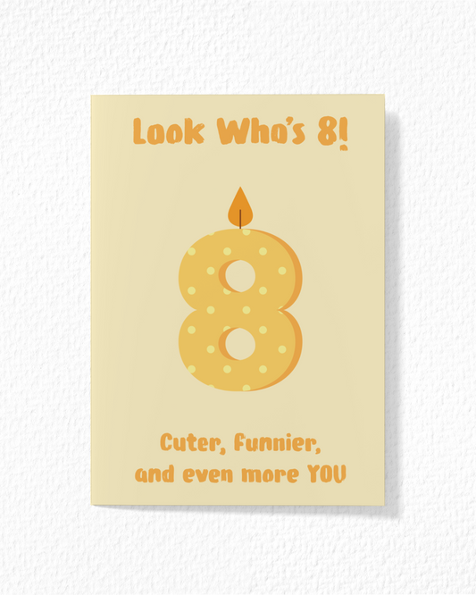 Happy 8th Birthday Card