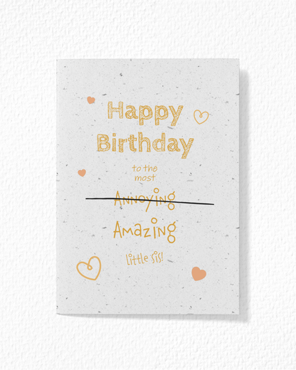 Little Sister Birthday Card
