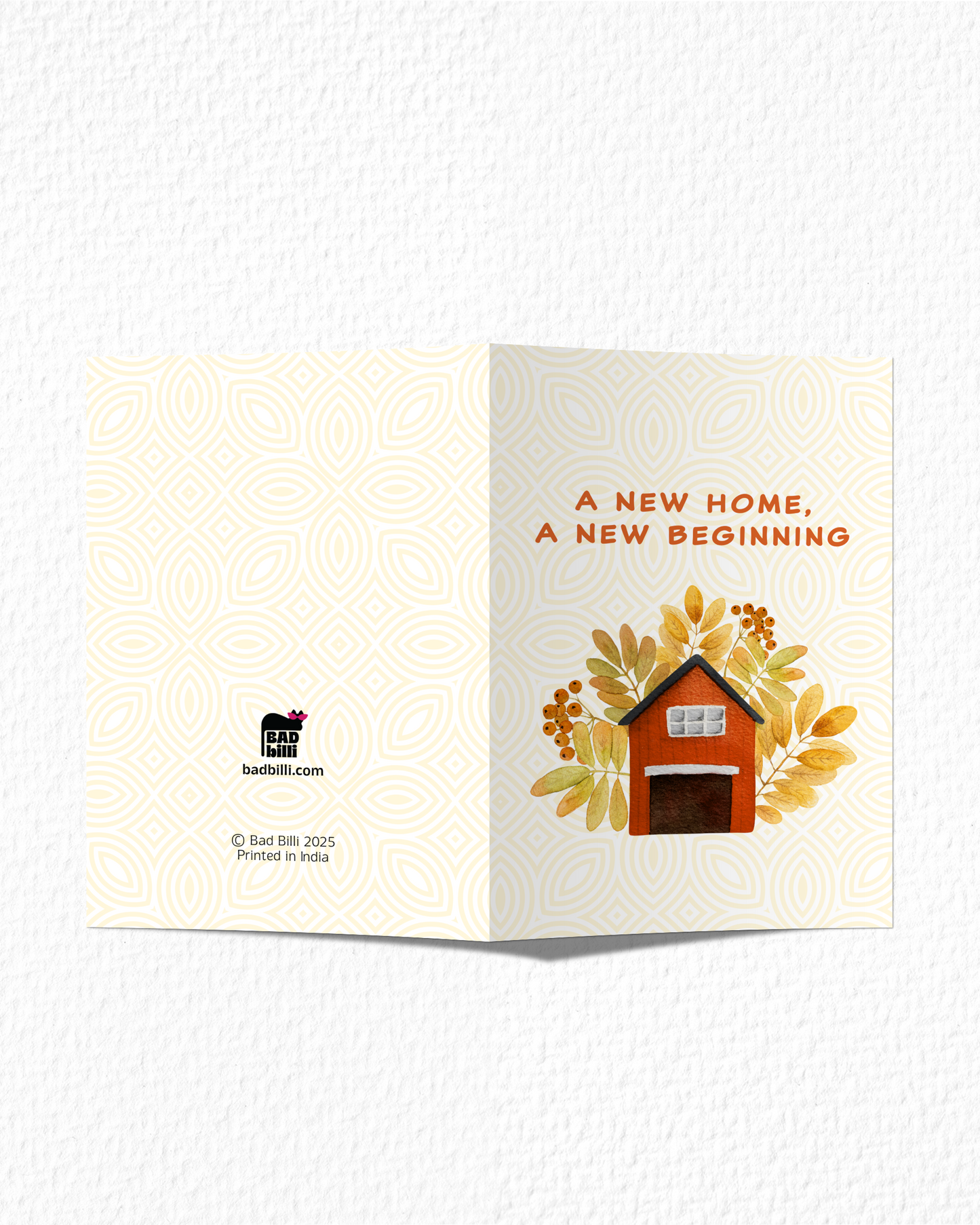 Orange Housewarming Card