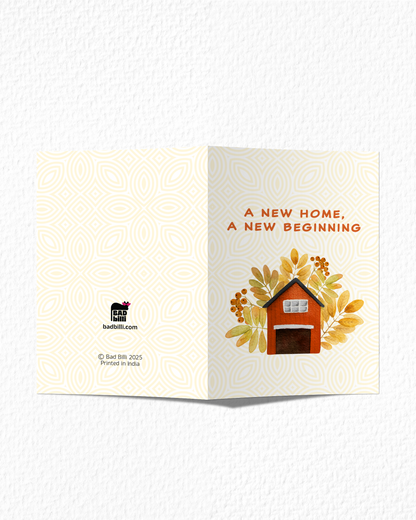Orange Housewarming Card