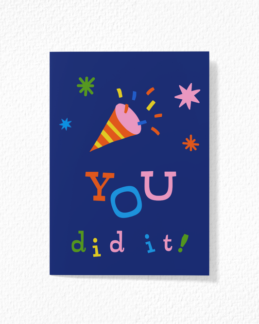 "You did it!" Card