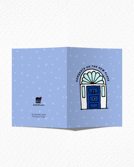 Blue Housewarming Card