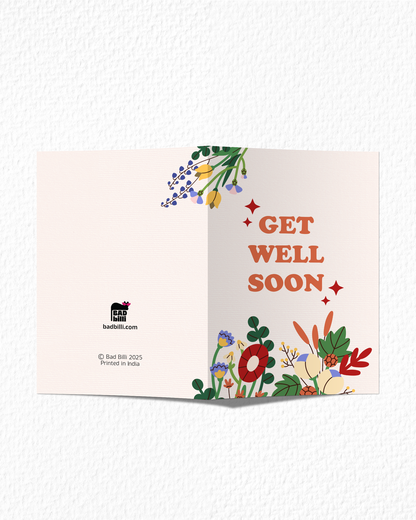 Floral Get Well Soon Card