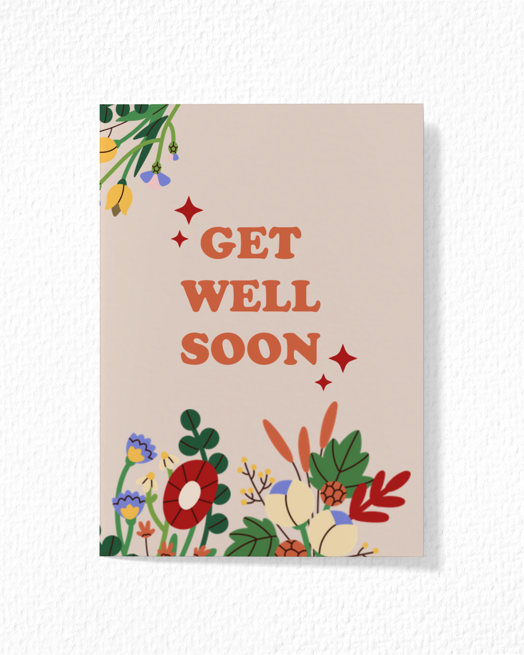 Floral Get Well Soon Card