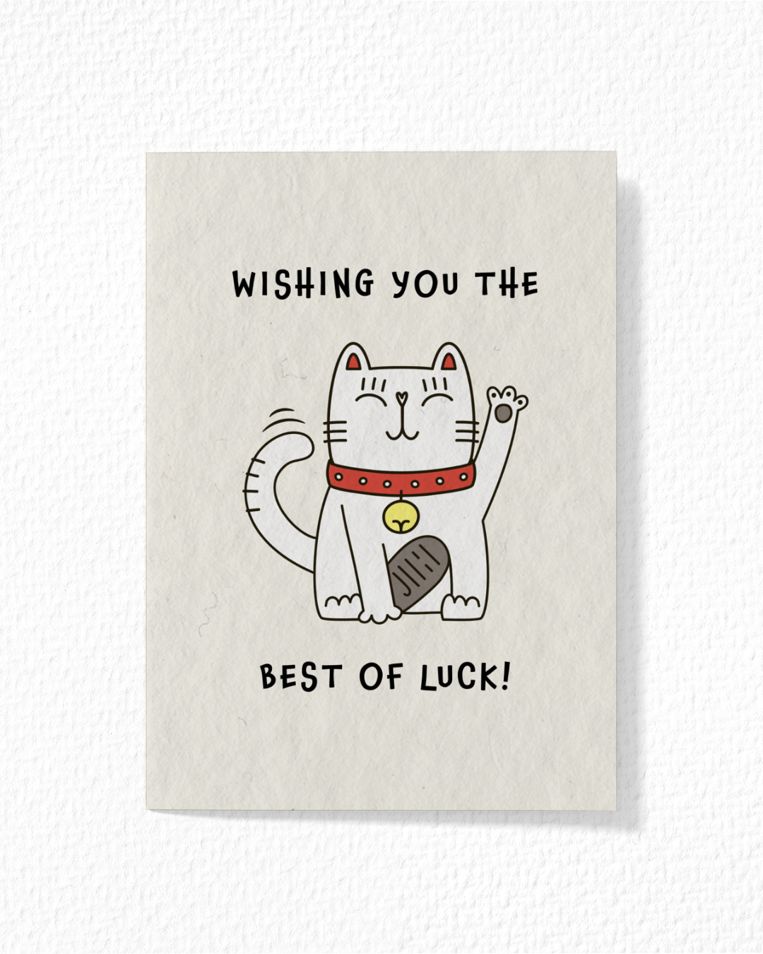 Lucky Cat Good Luck Card