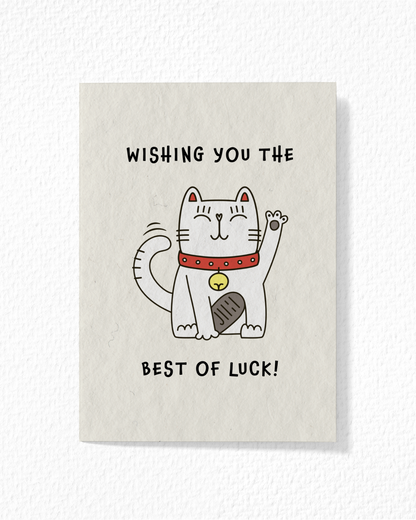 Lucky Cat Good Luck Card