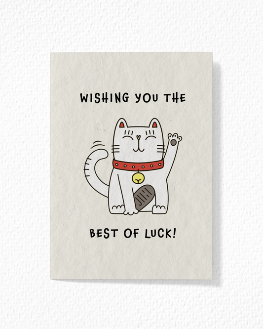 Lucky Cat Good Luck Card