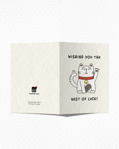 Lucky Cat Good Luck Card