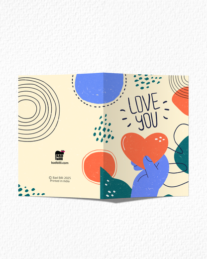 Red Heart "Love You" Card