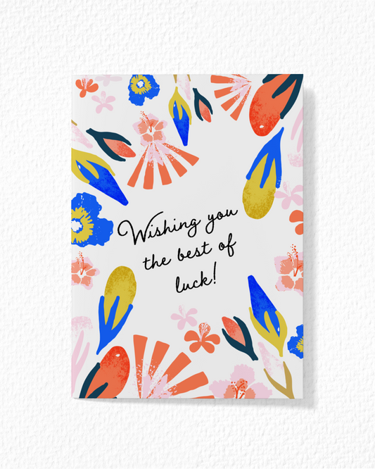 Floral Best Of Luck Card