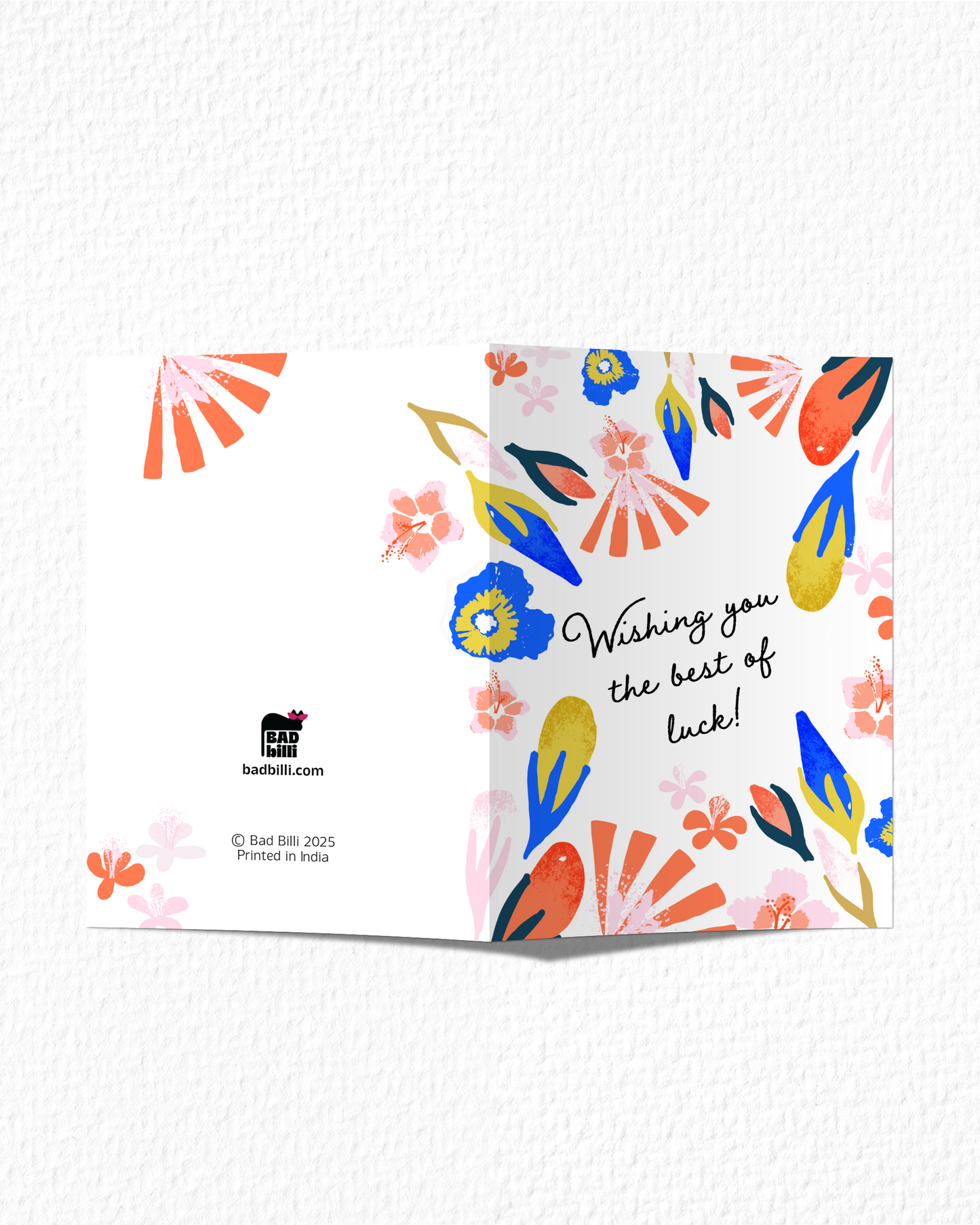 Floral Best Of Luck Card