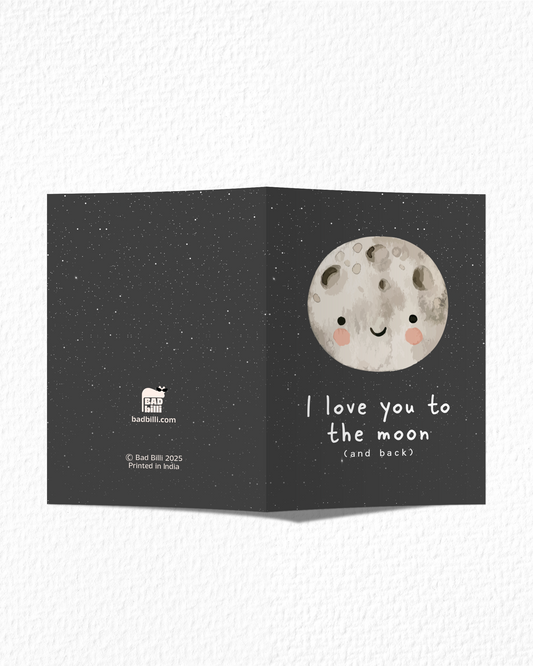 Cute Moon Love Confession Card