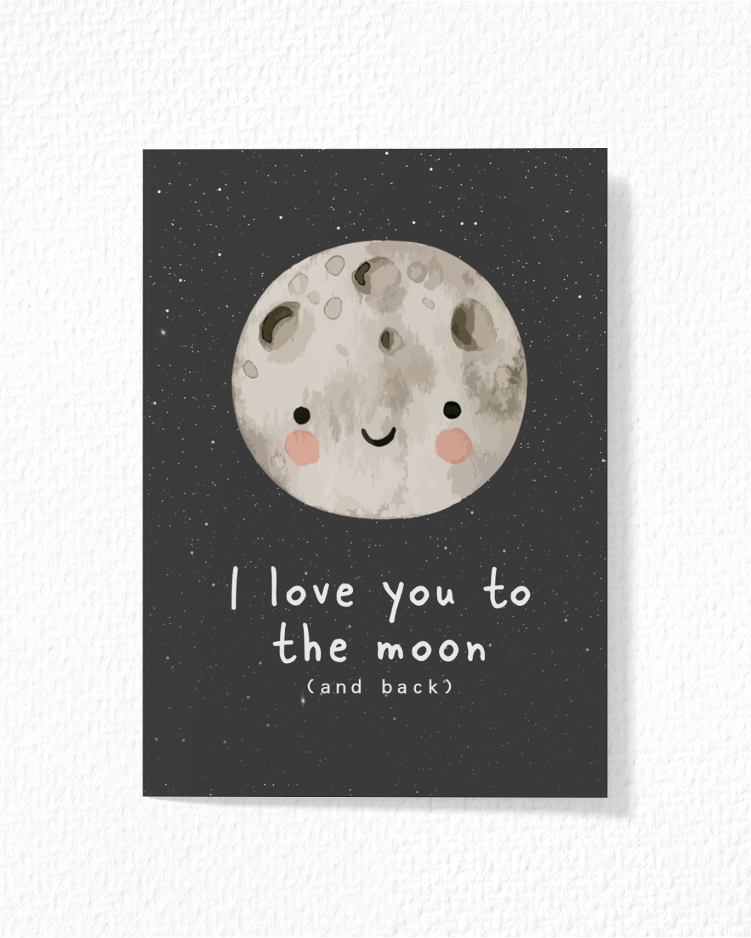 Cute Moon Love Confession Card