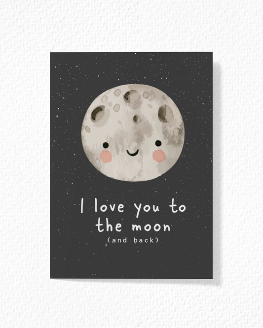 Cute Moon Love Confession Card