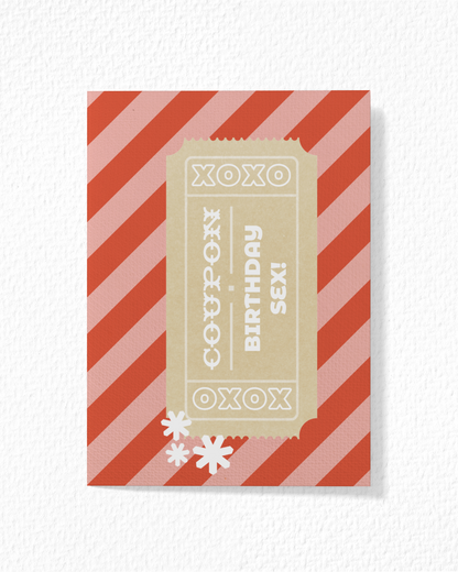 Birthday Sex Coupon Card
