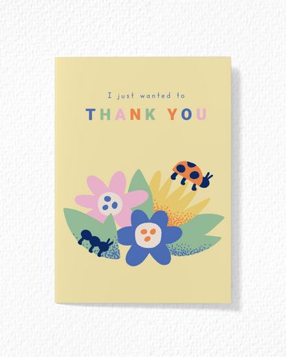 Yellow Floral Thank You Card