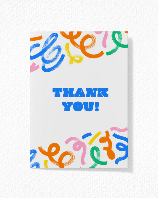 Bold Colourful Thank You Card