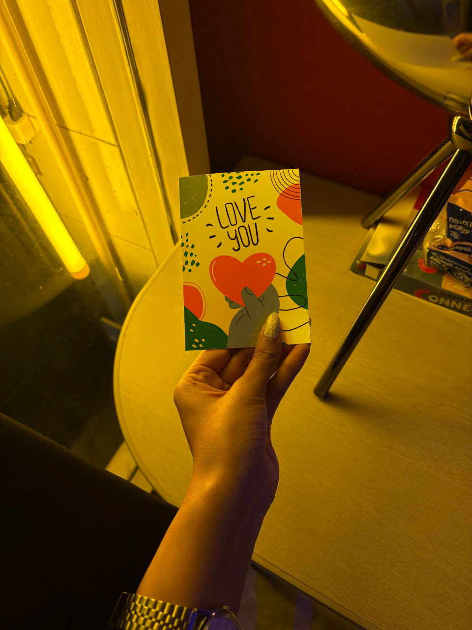 Red Heart "Love You" Card