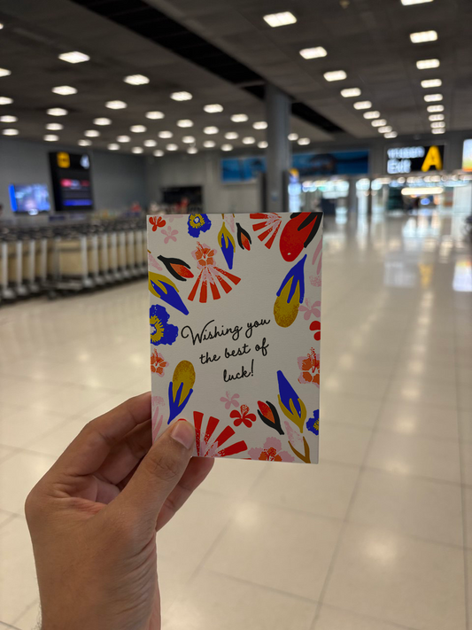 Floral Best Of Luck Card